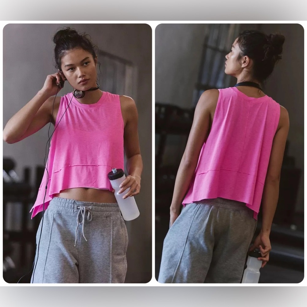 NWOT FP Movement by Free People Tempo UV Protection Tank - Fuchsia Flirt